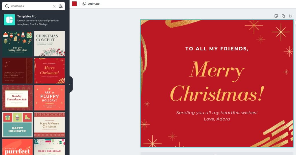 Canva christmas design Canva Christmas marketing design