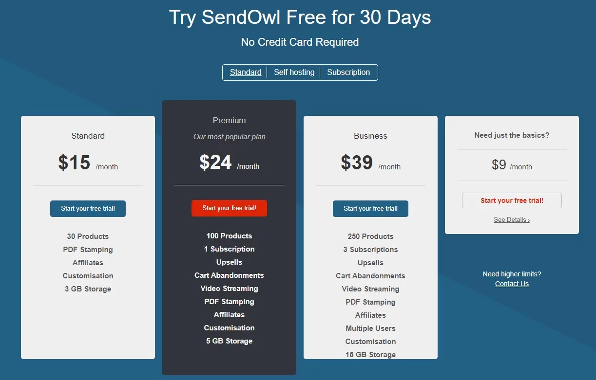 SendOwl Pricing