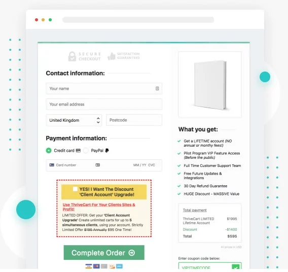 Thrive Cart cart customization