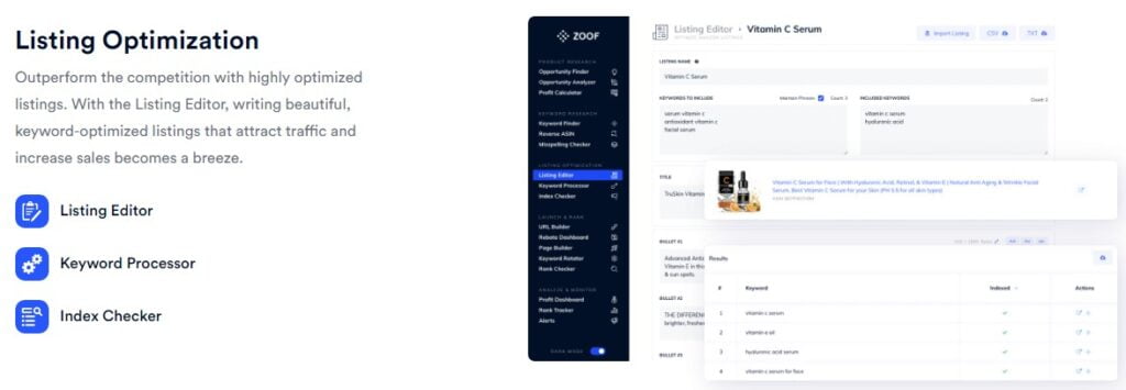 Listing optimization